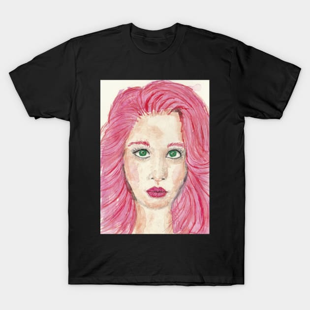 Red haired girl T-Shirt by SamsArtworks